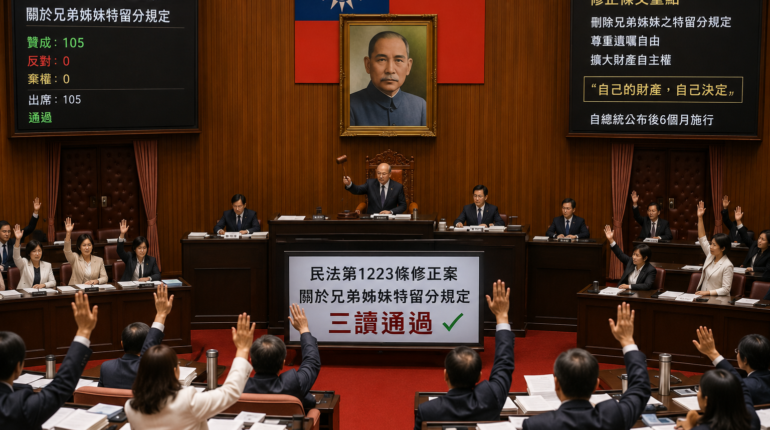 【家事】兄弟姊妹繼承權與特留分2026年最新修法 1