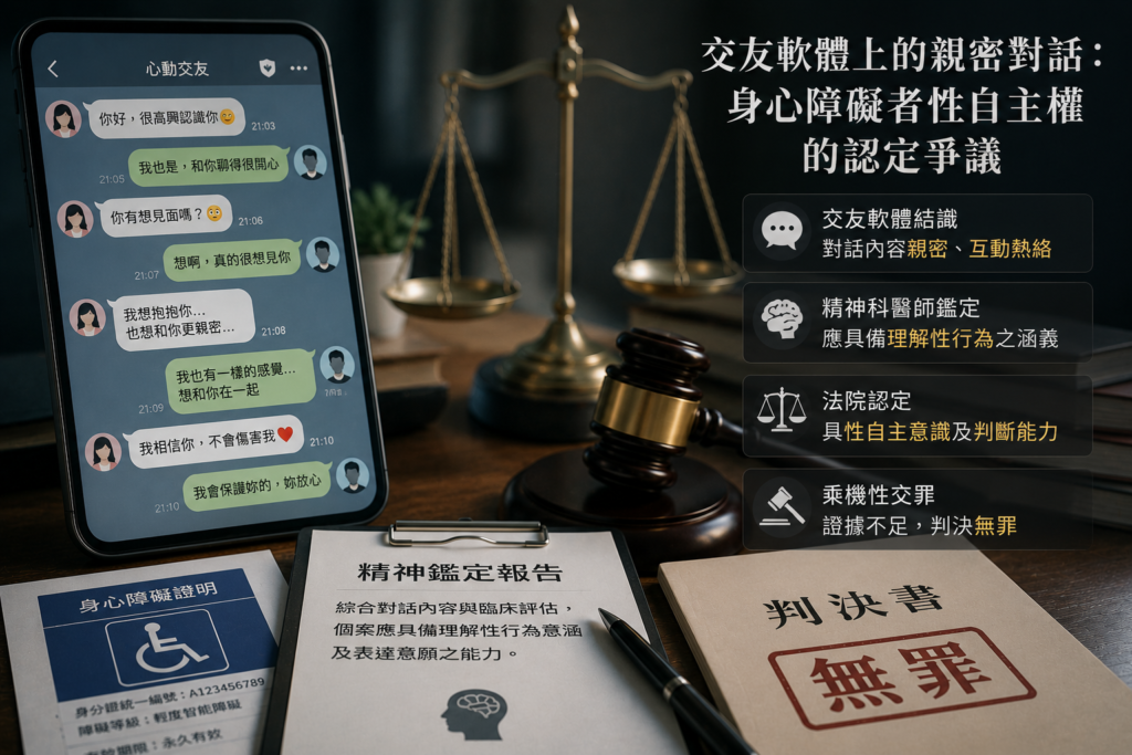 交友軟體上的親密對話：身心障礙者性自主權的認定爭議 2
