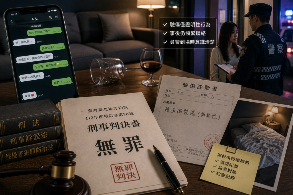 手機裡的親密對話：一件情緒失控下的乘機性交案無罪解析 2