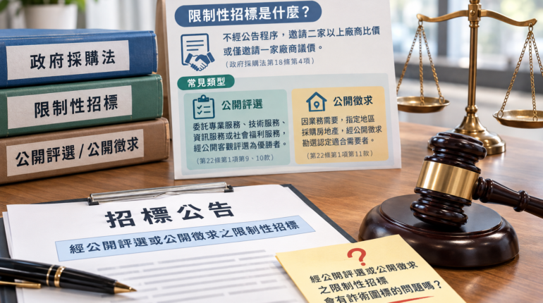 【採購】經公開評選或公開徵求之限制性招標，有詐術圍標的問題嗎？ 1